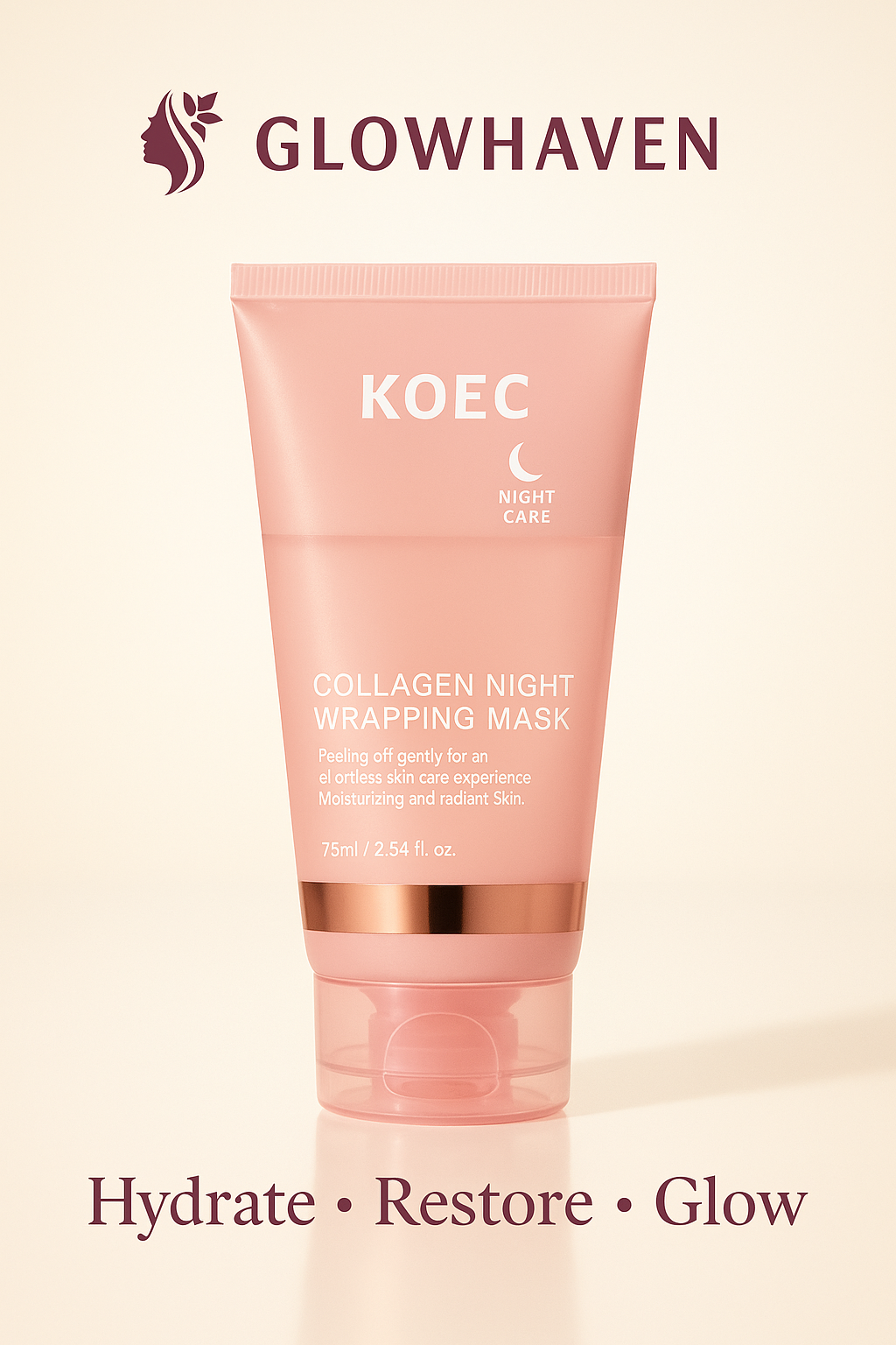 KOEC™ Collagen Night Wrapping Mask – Luxury Overnight Hydration & Glow | GlowHaven