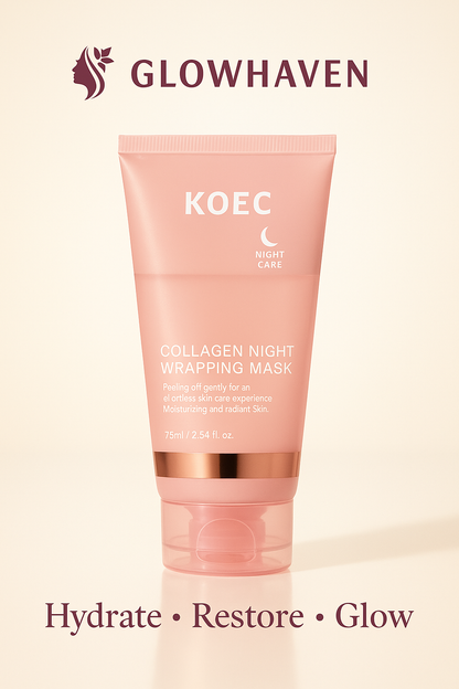 KOEC™ Collagen Night Wrapping Mask – Luxury Overnight Hydration & Glow | GlowHaven