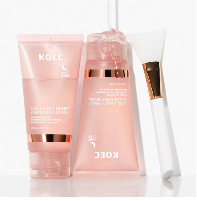 KOEC™ Collagen Night Wrapping Mask – Luxury Overnight Hydration & Glow | GlowHaven